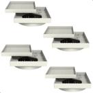 Kit Com 4 Ralos Oculto Invisível Anti Inseto 15x15 Branco