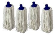 Kit Com 4 Refil Mop Esfregão Algodão Alta Absorção Limpeza
