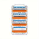 Kit Com 4 Refis De Primeira Linha Serve No Suporte De Gillete Mach 5, Fusion e ProGlide