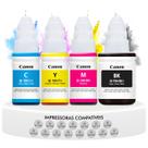 Kit Com 4 Refis de Tinta Canon Original Gi190 Gi-190 Compatíveis com G1100 G2100 G3100 G3110 G3111 G4100 G4110