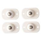 Kit com 4 Rodinhas Adesivas em Plástico e Aço Inox 4,4x2,8x1,4cm - Clink