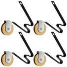 Kit com 4 roldanas para porta de tela de correr, 1" com rolamento de esferas de aço