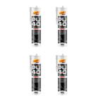 Kit com 4 Selantes de Poliuretano PU-40 Preto 400g