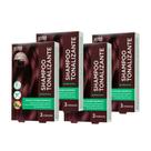 Kit com 4 Shampoos Tonalizantes Color Change Borgonha - Kiss New York