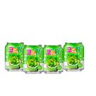 Kit com 4 Sucos Coco Palm uva com pedaços de coco Lata 238ml