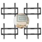 Kit Com 4 Suporte Universal Fixo de Parede 23 a 63 Polegadas Preto Até 50Kg Qled Oled Com Parafuso Kit Com 4 Suporte Universal Fixo de Parede 23 a 63 Polegadas Preto Até 50Kg Qled Oled Com Parafuso
