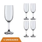 Kit Com 4 Taças De Vidro RIOJA CHAMPAGNE 180ml Cristal Luxo