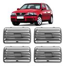 Kit Com 4 Tela Grade Difusor Ar Gol Saveiro Parati G3 1999 a 2005 Cinza Flanel