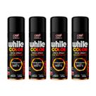 Kit com 4 Tintas Spray Preto Fosco de Alta Temperatura Até 600ºC Orbi Química
