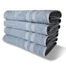 Kit Com 4 Toalhas De Banho 430g/m² Grande Grossa 80x150cm Lisboa Azul Claro