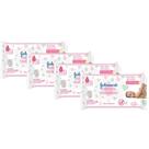 Kit com 4 Toalhinhas Johnson's Baby Extra Cuidado c/48