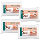 Kit com 4 Travesseiros Látex Alto - 16cm