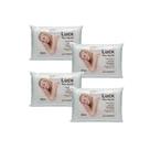 Kit Com 4 Travesseiros Luck Hiper Soft Gel 60x40x12cm Conforto E Descanso