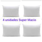 Kit com 4 Travesseiros Orto de Cabeça Fibra Poliéster Capa Percal Micro 200