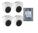 Kit com 4 Unidades de Câmeras Dome Intelbras Vhc 1120 D Hd 720p C/Hd 250gb