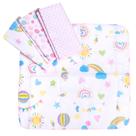 Kit com 4 Unidades Pano Paninho Fralda de Boca para Bebe Babete Paninho Limpeza Alimentação 100% Alg Kit com 4 Unidades Pano Paninho Fralda de Boca para Bebe Babete Paninho Limpeza Alimentação 100% Alg