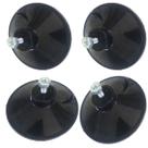 Kit com 4 Ventosas De Silicone 90mm Alta Fixação 9cm com Parafuso E Porca