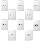 Kit Com 40 Conjuntos Tomada Simples 10a 4x2 Pial Plus