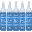 Kit Com 5 Ampolas De Tratamento Capilar Semi Di Lino 10ml - Skafe