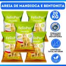 Kit Com 5 Areias de Gato de Mandioca e Bentonita Sem Odor
