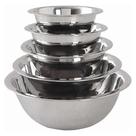 Kit Com 5 Bacias Tigela Em Inox Medindo 17,19, 21,23 e 25 cm