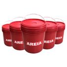 Kit com 5 Baldes Vermelhos para Areia 18 L com Tampa