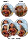 Kit com 5 balões Moana 45cm