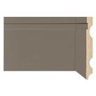 Kit com 5 Barras Rodapé de MDF 15CMX15MMX2,40m com Friso 1502 12m Cinza/Frisado Kit com 5 Barras Rodapé de MDF 15CMX15MMX2,40m com Friso 1502 12m Cinza/Frisado
