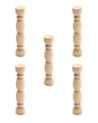 Kit com 5 Bases torneadas de Pinus G para trio de boleira decorativo para festa haste torneada em madeira torno torneado da boleira Grande