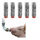 Kit Com 5 Bebedouro Suíno Porco Adulto Chupetas Inox Mordida
