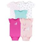 Kit com 5 Bodys Unicórnio Menina Importado (tecido orgânico)