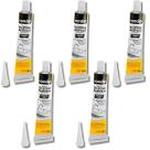 Kit Com 5 Borrachas de Silicone Acético Branco 50g Tubete - Vonder