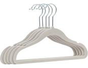 Kit Com 5 Cabides Aveludado Branco Buba