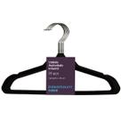 Kit Com 5 Cabides Cabide para roupa Infantil De Veludo Preto Ou Bege 28cm