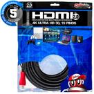 Kit com 5 Cabos HDMI 2.0 Premium Ultra HD 4K, Cirilo Cabos - 8m