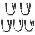 Kit com 5 Cabos Y RCA para Som Automotivo Saída Fêmea ou Macho Alta Qualidade Preço de Atacado Kit com 5 Cabos Y RCA para Som Automotivo Saída Fêmea ou Macho Alta Qualidade Preço de Atacado