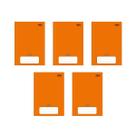 Kit com 5 Cadernos Brochura D+ Tilibra Laranja com 96 Folhas Pautadas Pequeno Escolar Aula Linhas