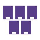 Kit com 5 Cadernos Universitário Brochura D+ Tilibra Roxo com 96 Folhas Pautadas Escolar A4 Aula