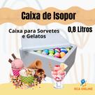 kit com 5 Caixas de Isopor EPS 0,8 litros paraTransporte de Sorvetes e Medicamentos