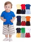 Kit com 5 Camisetas Básicas Infantil para bebê Versátil Confortável e Coloridas Criança bebê camisetas básicas