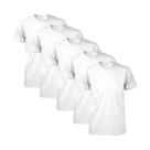 Kit com 5 Camisetas Masculina Dry Fit LojaLoja Branca