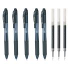 Kit com 5 canetas Pentel Energel 0.7 com 3 refis Preto Kit com 5 canetas Pentel Energel 0.7 com 3 refis Preto