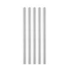 Kit com 5 Canudos em Aço Inox 22 cm Milk Shake 12mm + Escova de Limpeza Frigopro