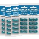 Kit Com 5 Cartela de Pilhas Bateria 23A 12V Total 25 Unidade