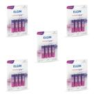 Kit com 5 cartelas de pilhas recarregaveis aa 2500mah c/4 elgin 82173