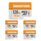 Kit com 5 Cartões Micro SD Gigastone 128GB - 4K Video Pro - 95 MB/s