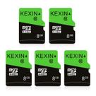 Kit com 5 Cartões Micro SD KEXIN 8GB + Adaptador SD UHS-I C10