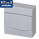 Kit Com 5 Centro Distribuição Pvc Sobrepor Opaco 9 Din Brum