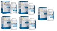 Kit com 5 Cloreto De Magnésio 60 Cáps Biocêutica Kit com 5 Cloreto De Magnésio 60 Cáps Biocêutica