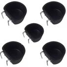 Kit com 5 Comedouros Abecel 6 litros com suporte